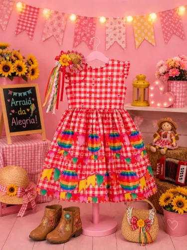 Vestido Junino infantil tamanho 8 