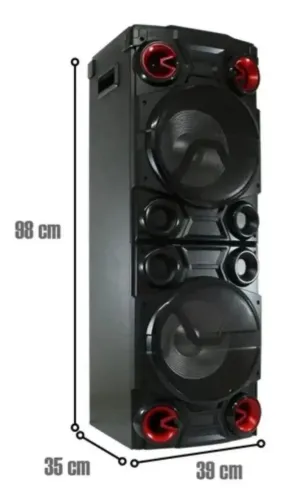 Caixa De Som Bomber Party 1500 Bluetooth Karaokê Usb Aux