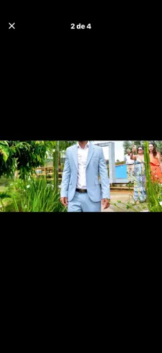 Terno casamento azul