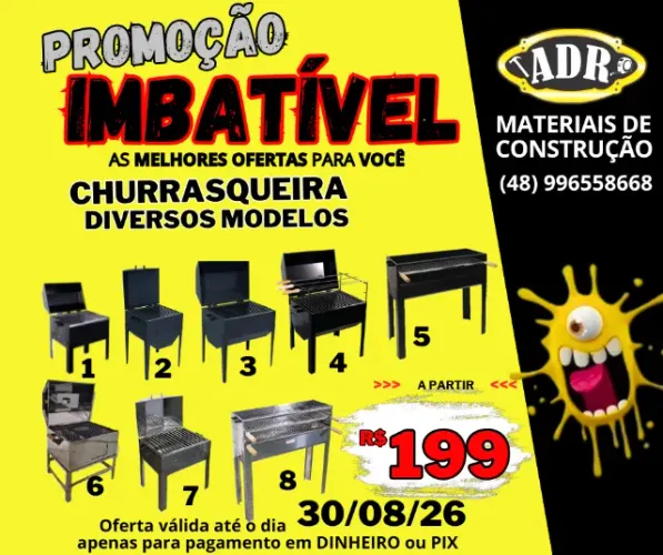 Churrasqueiras Potátil Inox e Preta