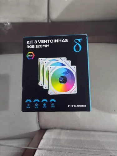 Kit 3 ventoinhas novas rgb 120mm
