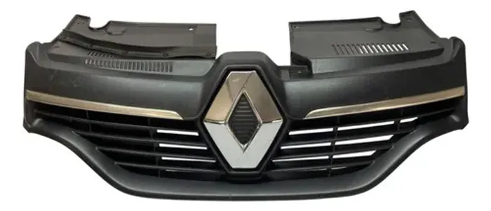 Grade Parachoque Renault Sandero Logan 2015 A 2020 Original Preto Fosco