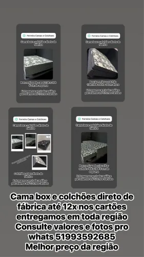 Cama box direto de fábrica até 12x nos cartões entrega em toda região