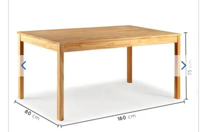 mesa em madeira maciça 6 lugares