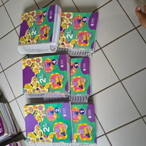 Coleção completa de livros do 2° ano do ensino médio editora sas educação livros 1 ao 6 