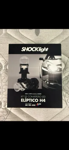 Lâmpadas Led H4 Mini Projetor Canhão Eliptico Shocklight H4 corte de luz perfeito