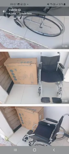 Vendo uma cadeira de locomover. Interessando liga *