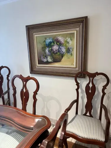 Quadro - Pintura À Óleo - Hortênsias