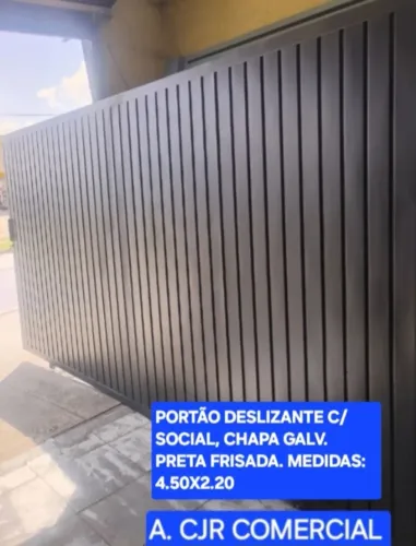 PORTÃO METÁLICO DESLIZANTE