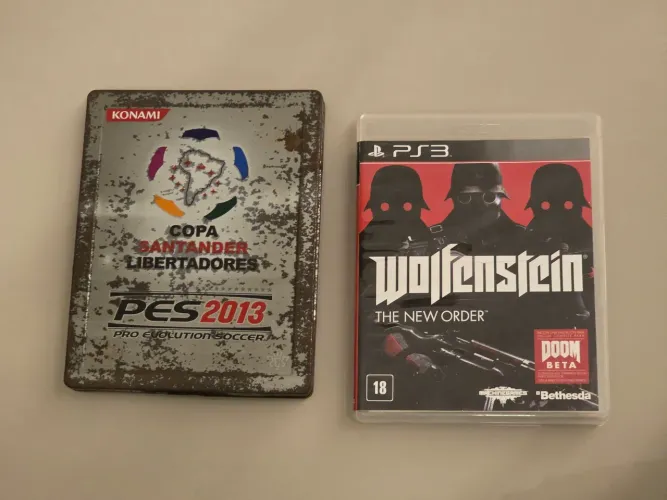 2 jogos PS3 - Wolfstein + PES2013 (Edição metal)