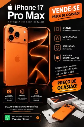 iPhone 17 pro max 512 laranja ( na garantia)