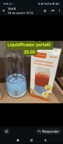 Liquidificador portatil recarregavel