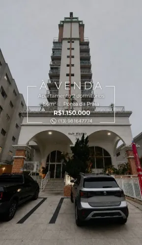 Apartamento Ponta da Praia Santos SP | 2 quartos | 1 vaga | varanda | lazer completo