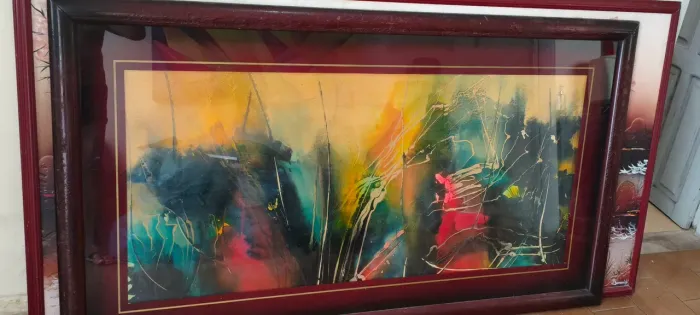 QUADRO DECORATIVO. EM PINTURA DE ARTE