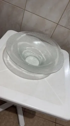Fruteira de vidro grande