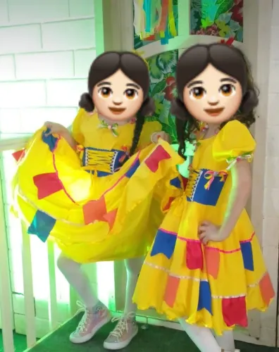 Vestido junino amarelo