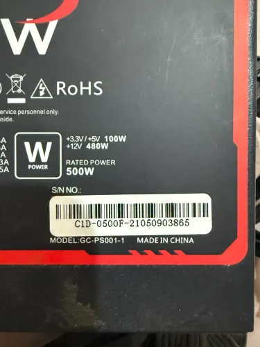 FONTE RED DRAGON 500w 80plus bronze