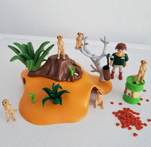 Playmobil Zoo Animais Suricate e Acessórios