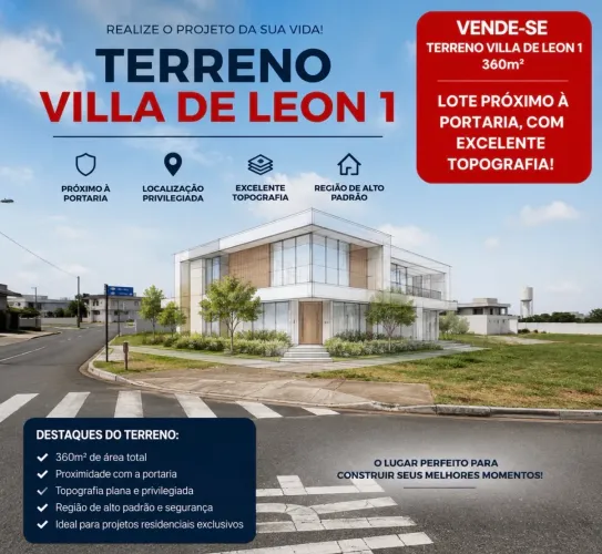 Lote 360m² no Villa de Leon 1 | Quitado (Aceita financiamento)