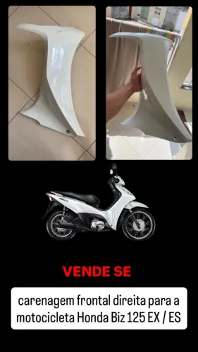 Carenagem Frontal direita para a motocicleta HONDA BIZ 125 EX/ ES