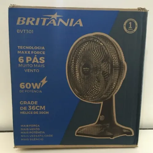 Ventilador Britania BVT 301 127V - preto
