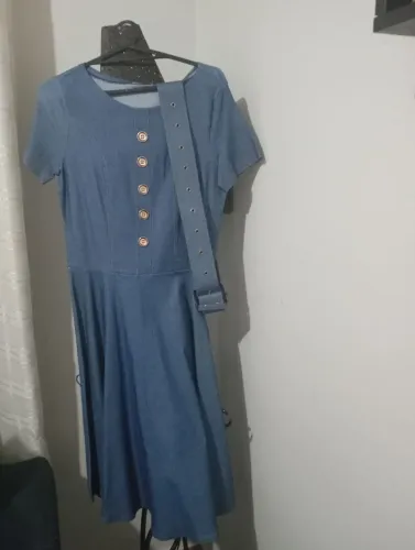 Vestido azul jeans - Tam. M