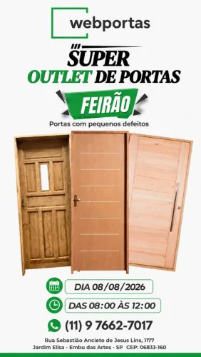 Portas de madeira - Queima de estoque