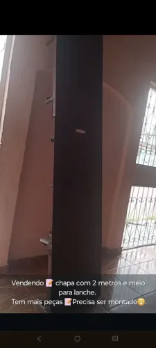 Chapa de 2 metros para lanche