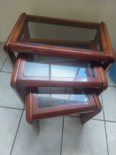 mesa de centro , conjunto com 3