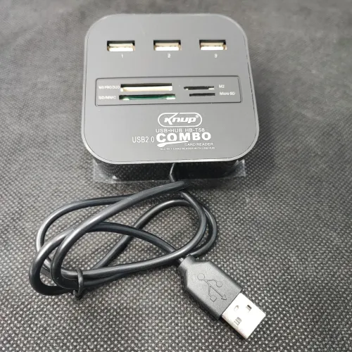 HUB USB E LEITOR DE CARTÃO DE MEMÓRIA