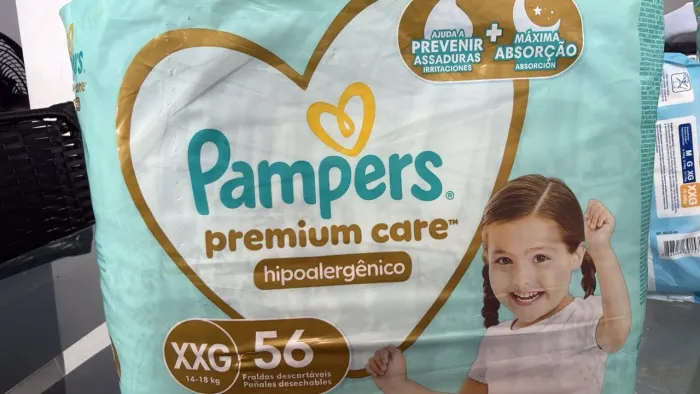 Fralda PAMPERS PREMIUM CARE XXG 56 unidades