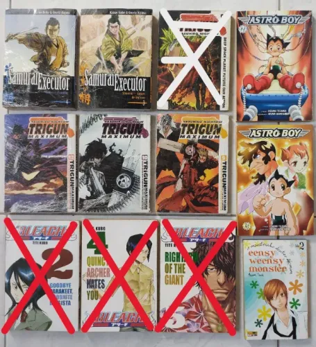 Mangás: Trigun, Eensy Weensy Monster, Samurai Executor, Astro Boy
