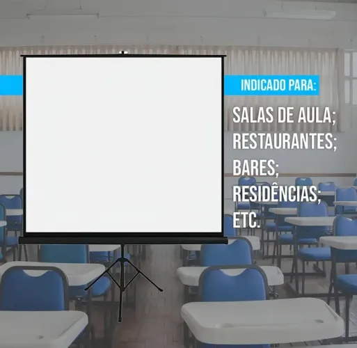 Tela de Projeção com tripé 1,80 x 1,80
