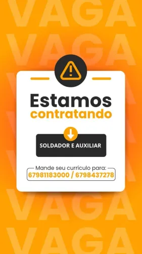 Vaga de soldador montador e auxiliar