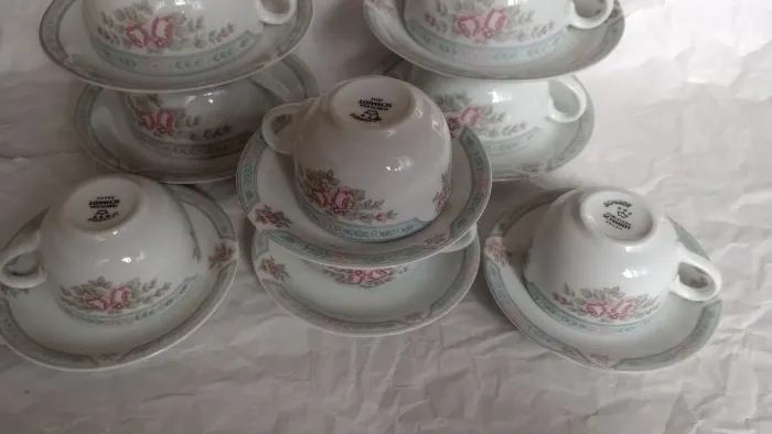 Jogo de chá e café porcelana Schimidt