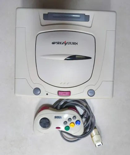 Sega Saturn Branco Tec Toy Bloqueado Funcionando Perfeitamente