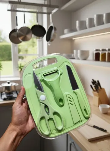 Kit de Utensílios de Cozinha 4 Peças - Praticidade, Qualidade e Estilo