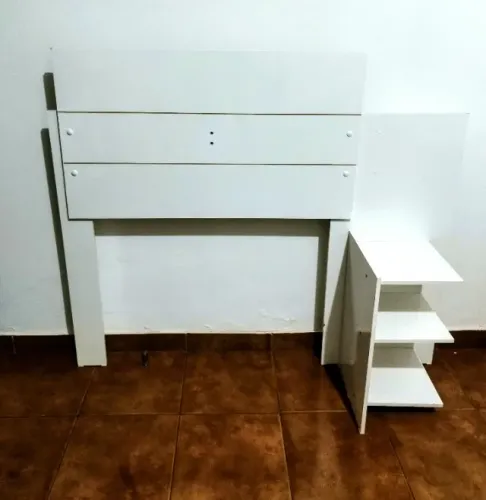 Cabeceira cama solteiro branca