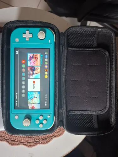 Nintendo Switch lite turquesa 32Gb interno + Cartão 128Gb