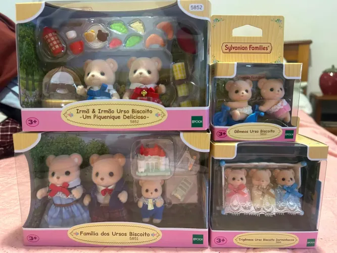 Família dos Ursos Biscoito - COMPLETA - Sylvanian Families 