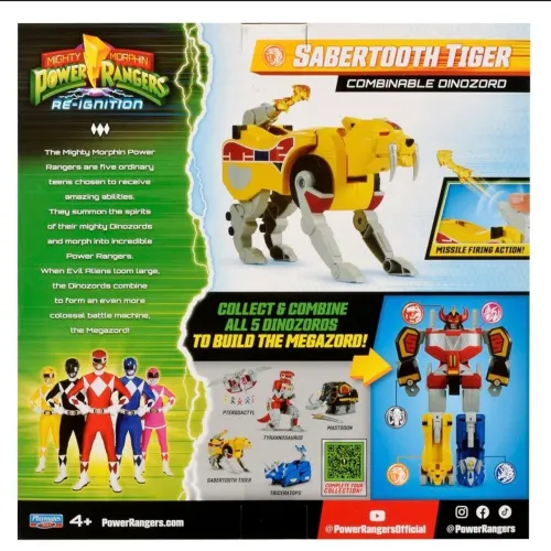 Power Rangers - Dinozord Tigre dente de sabre combinavel Re - Ignition