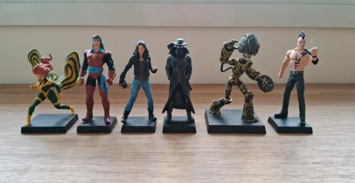 Siryn, Corsário, Warlock e Daken - 3D Escala Eaglemoss