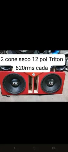 2 falante 12 pol Triton 620rms cone seco na caixa 