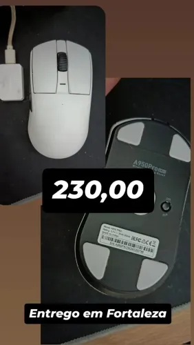 Mouse gamer Dareu A950pro sem fio branco