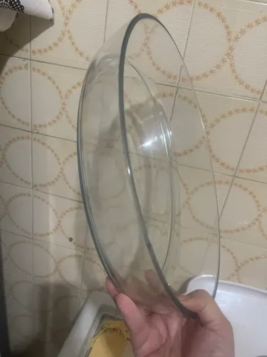 Refratário de vidro grande oval