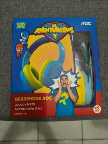 Fone de ouvido bluetooth AOC Luccas Neto Azul