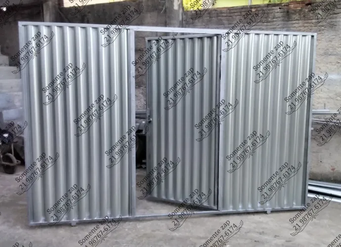 Portao garagem galvanizado 2,10 X 3,00 completo com entrega e pague na entrega