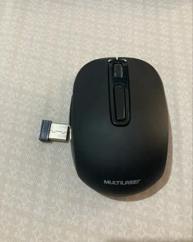 mouse sem fio multilaser mo277 preto seminovo