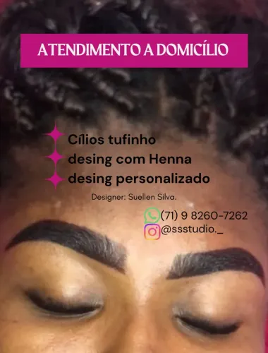 Desing de sobrancelhas a domicílio.