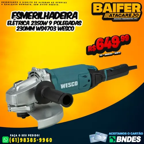 Esmerilhadeira 2350w 9 Polegadas 230mm Ws4703 Wesco